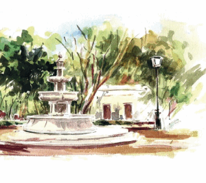 POSTAL PLAZA DEL ADELANTADO EN LA LAGUNA-TENERIFE