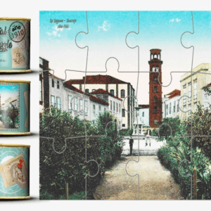 POSTAL PUZZLE VINTAGE EN LATA - TORRE 1910
