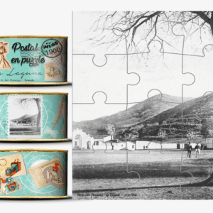 POSTAL PUZZLE VINTAGE EN LATA - PLAZA 1900