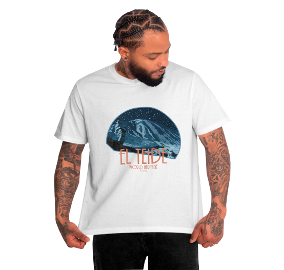 CAMISETA EL TEIDE UNISEX CUELLO REDONDO - ESTRELLAS NOCTURNO